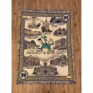 Notre Dame Fighting Irish Decorative Woven Throw Blanket